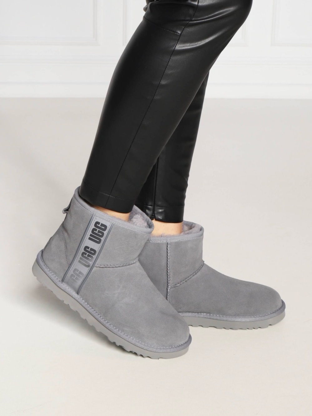 UGG Light Gray Suede Short Boot